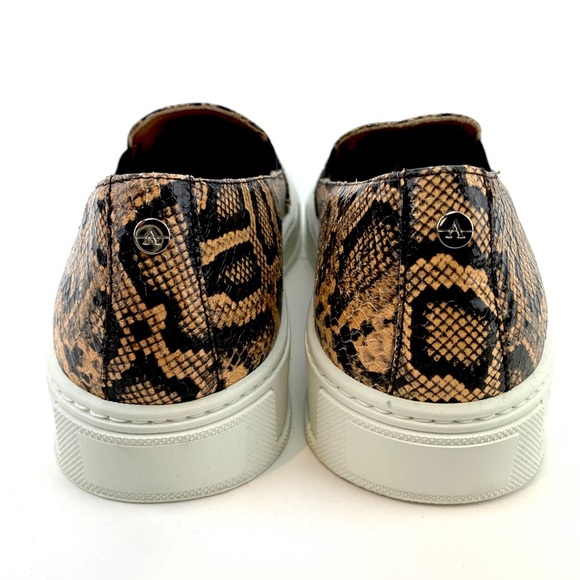 Aquatalia Onida Snake Print Leather Slip-on Sneakers size 11 - Picture 5 of 6